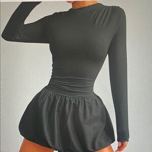 Chic Black Long Sleeve Dress